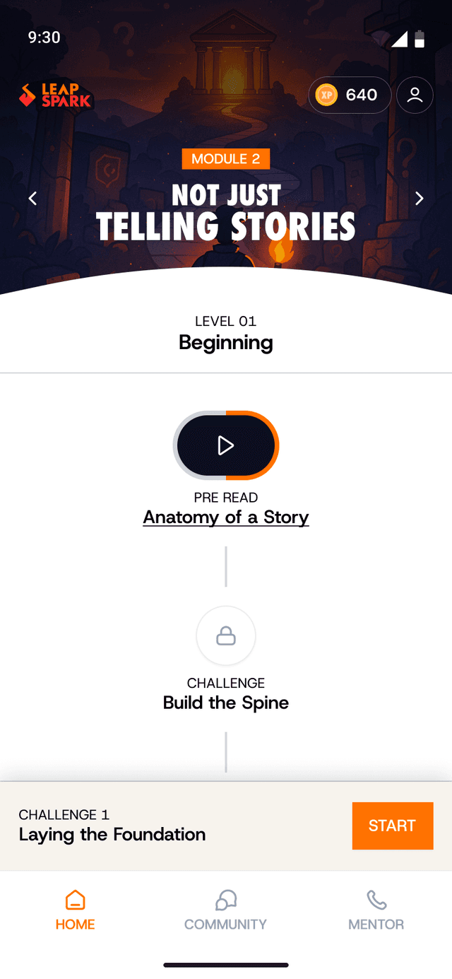 Leap Spark app - ๐ ๏ธ Tech for Good Skills